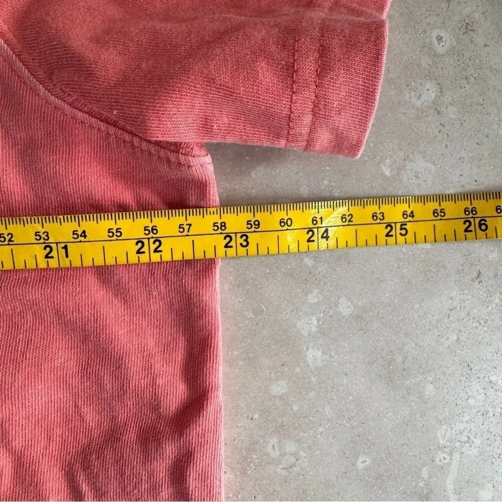 J Crew Orange Vintage Short Sleeve Crew Neck Mens Size L  Cotton T Shirt